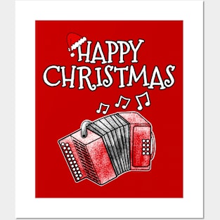 Christmas Accordion Teacher Accordionist Xmas 2022 Posters and Art